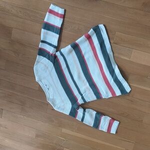 Loft Outlet Medium Petite Striped Sweater 3/4 Sleeve